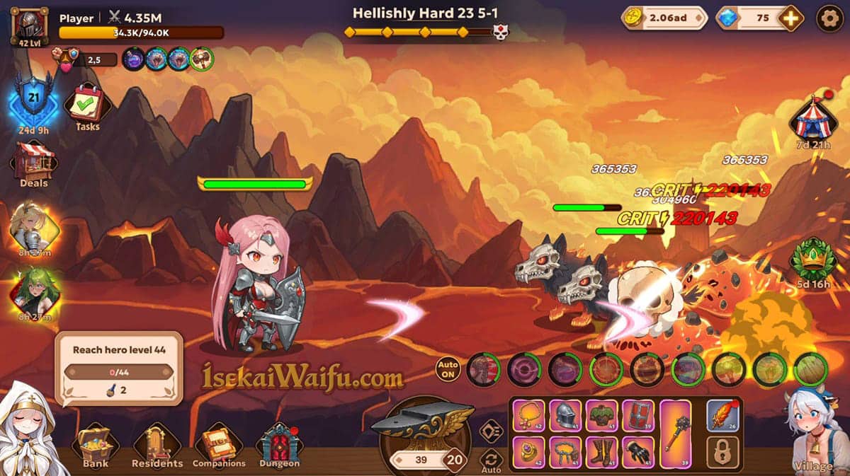 Gameplay mit automatischem Kampf